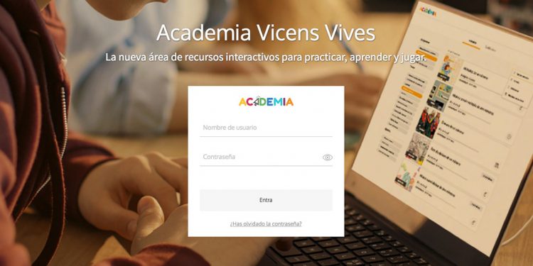 imagen de la página de inicio de la academia