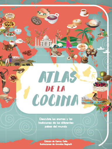 Portada del Atlas de la cocina para ilustrar los beneficios de aprender a cocinar