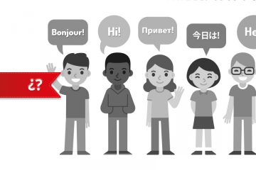 5 niños y niñas diciendo hola en diferentes idiomas para enseñar idiomas