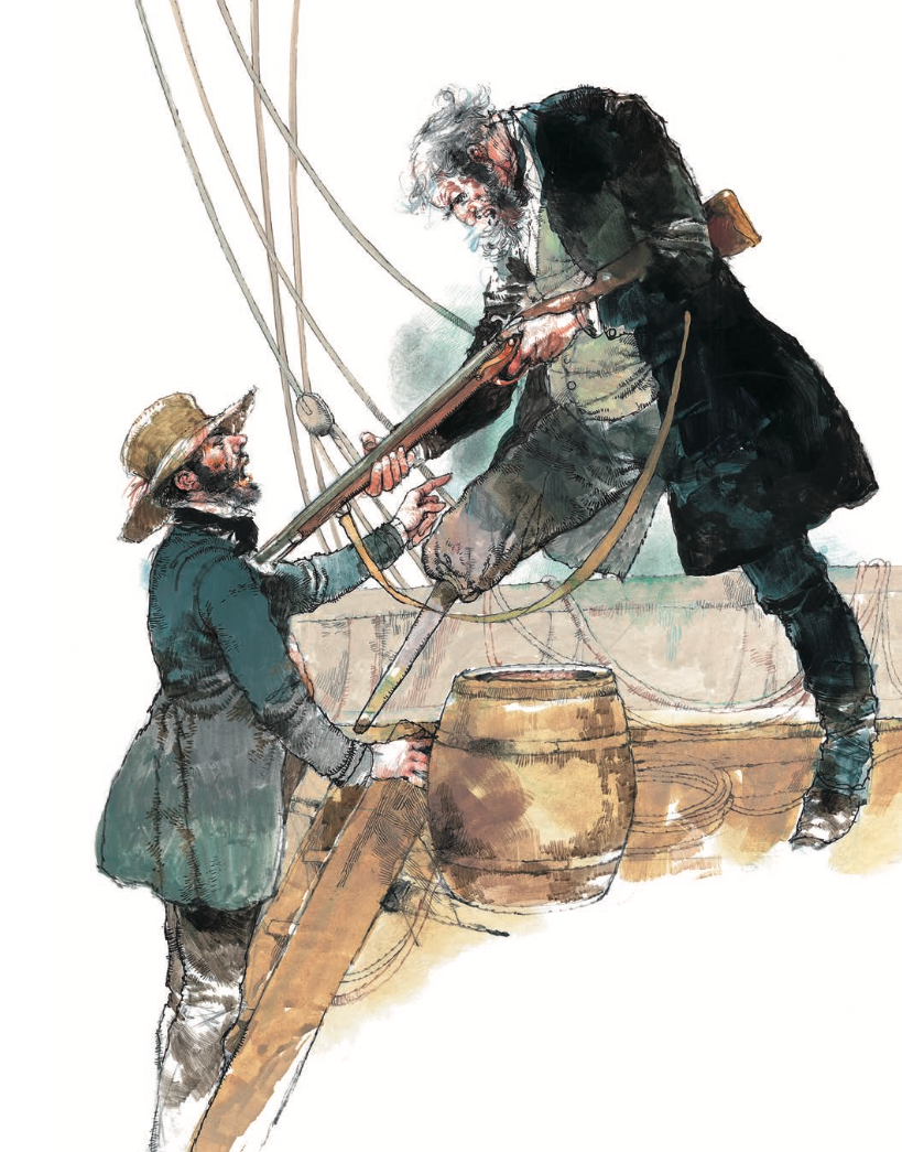 Ilustración del libro Moby Dick por Victor Ambrus
